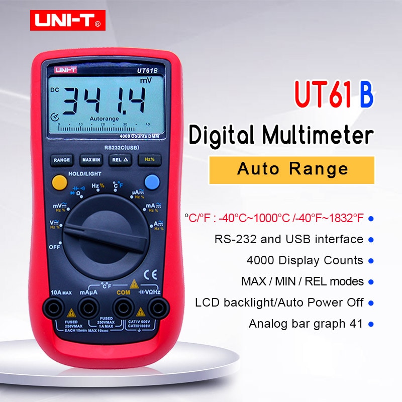  Ƽ  UNI-T UT61B а   ĿнϽ ļ µ ׽   Ȧ LCD Ƽ ׽